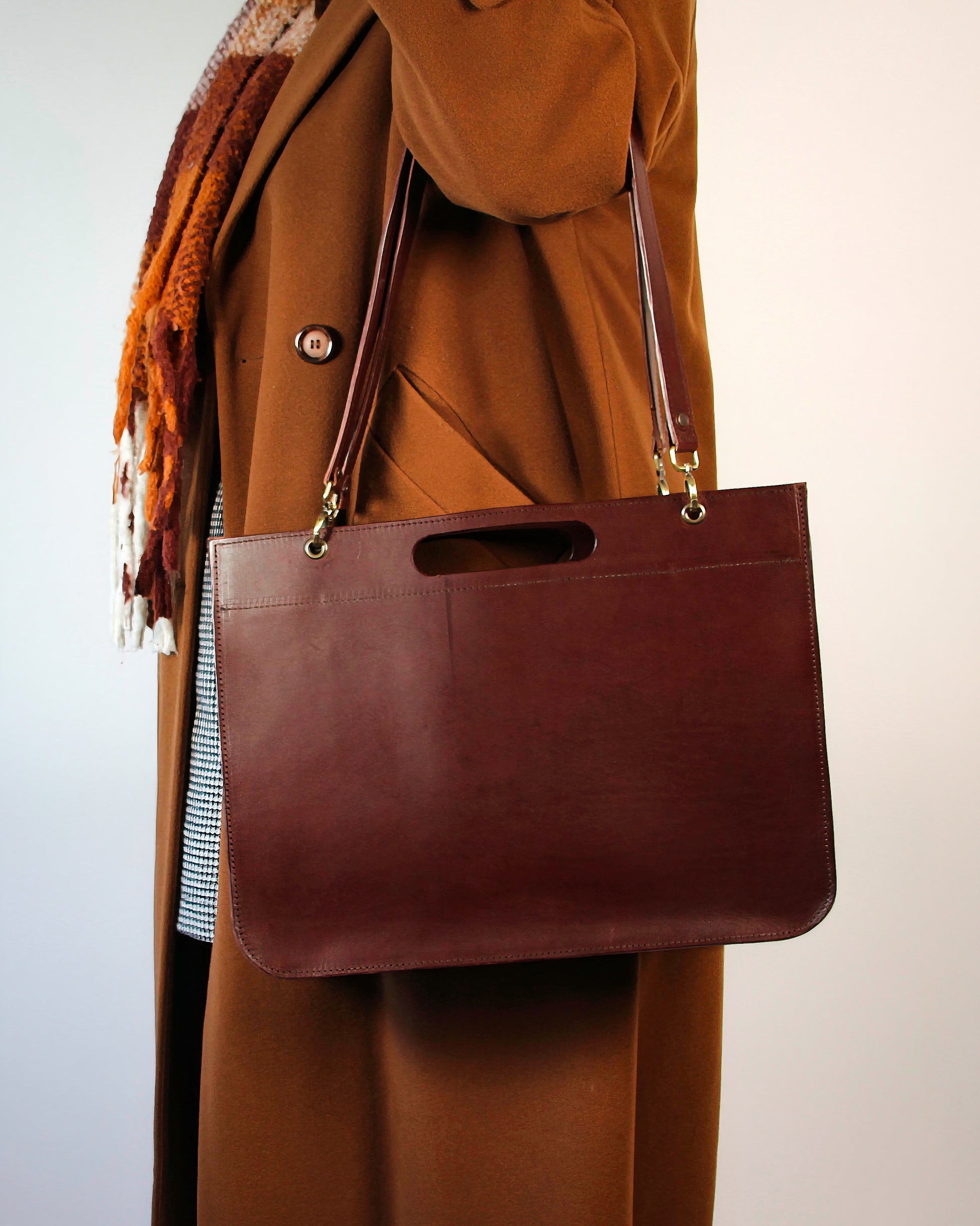 Spacious Leather Tote Bag