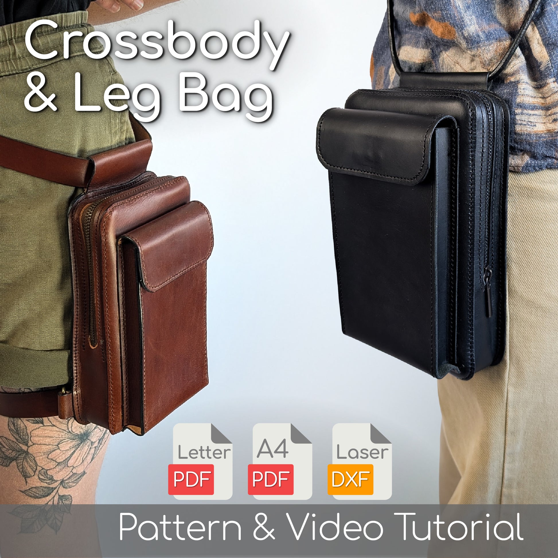 Leather Crossbody and Leg Bag Pattern