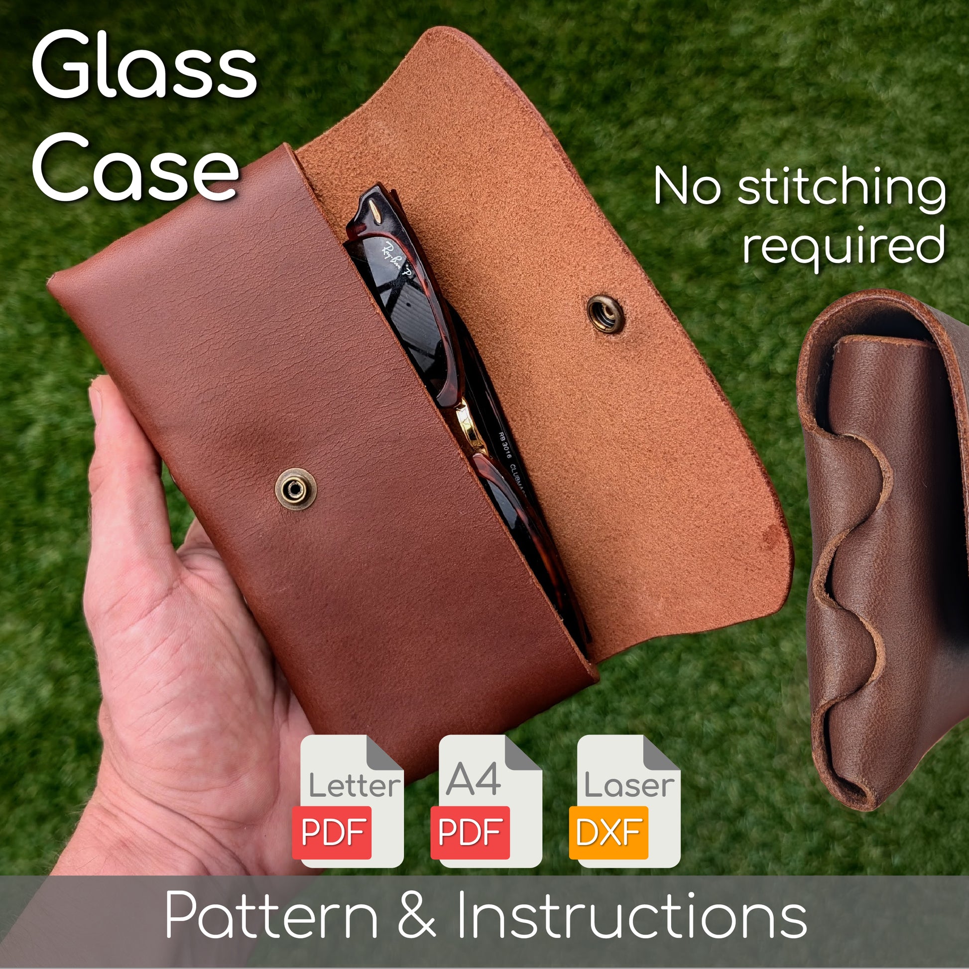 Glasses Case Pattern - No Sewing required