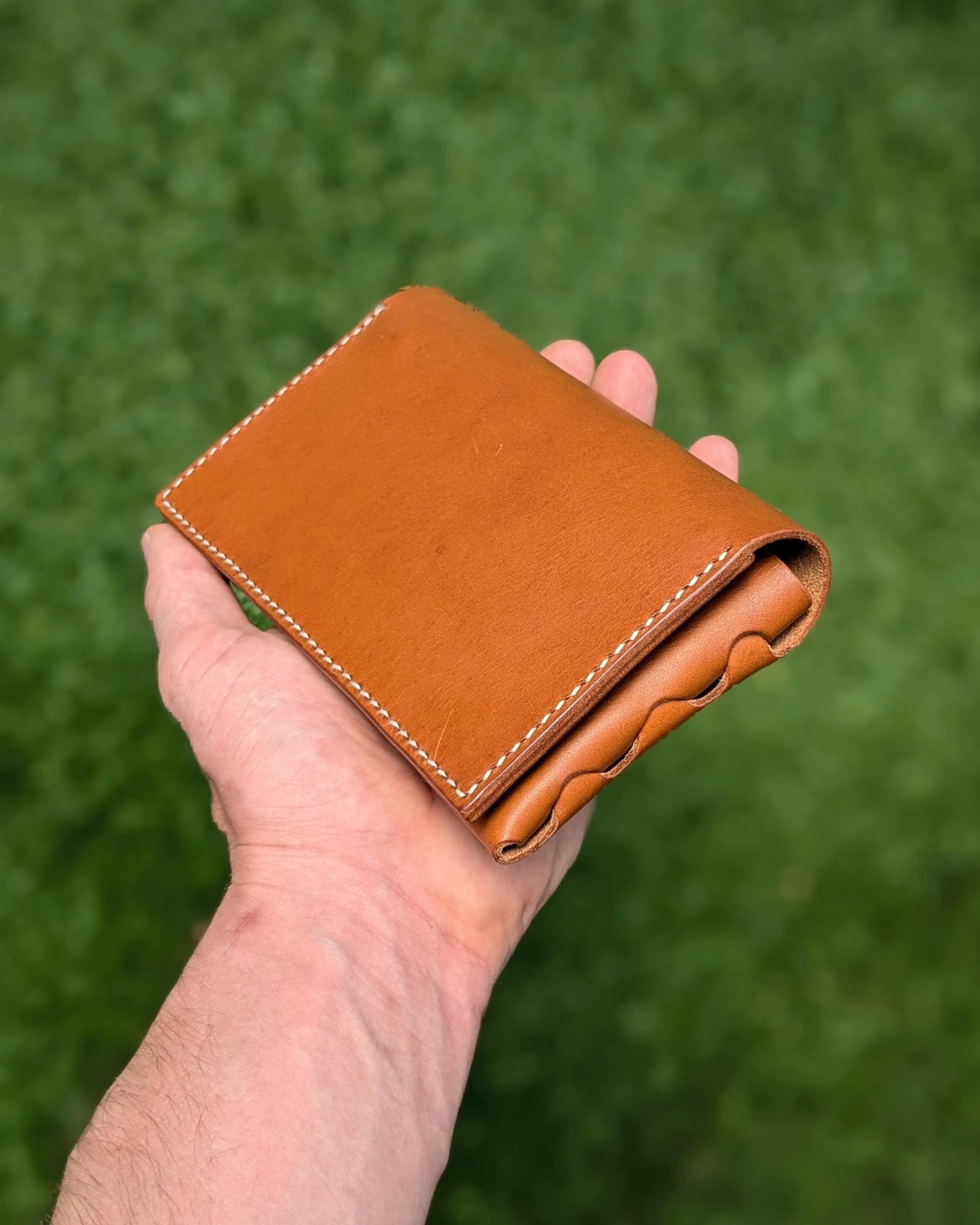 Leather Tobacco Pouch, Rolling Cigarettes Travel Case