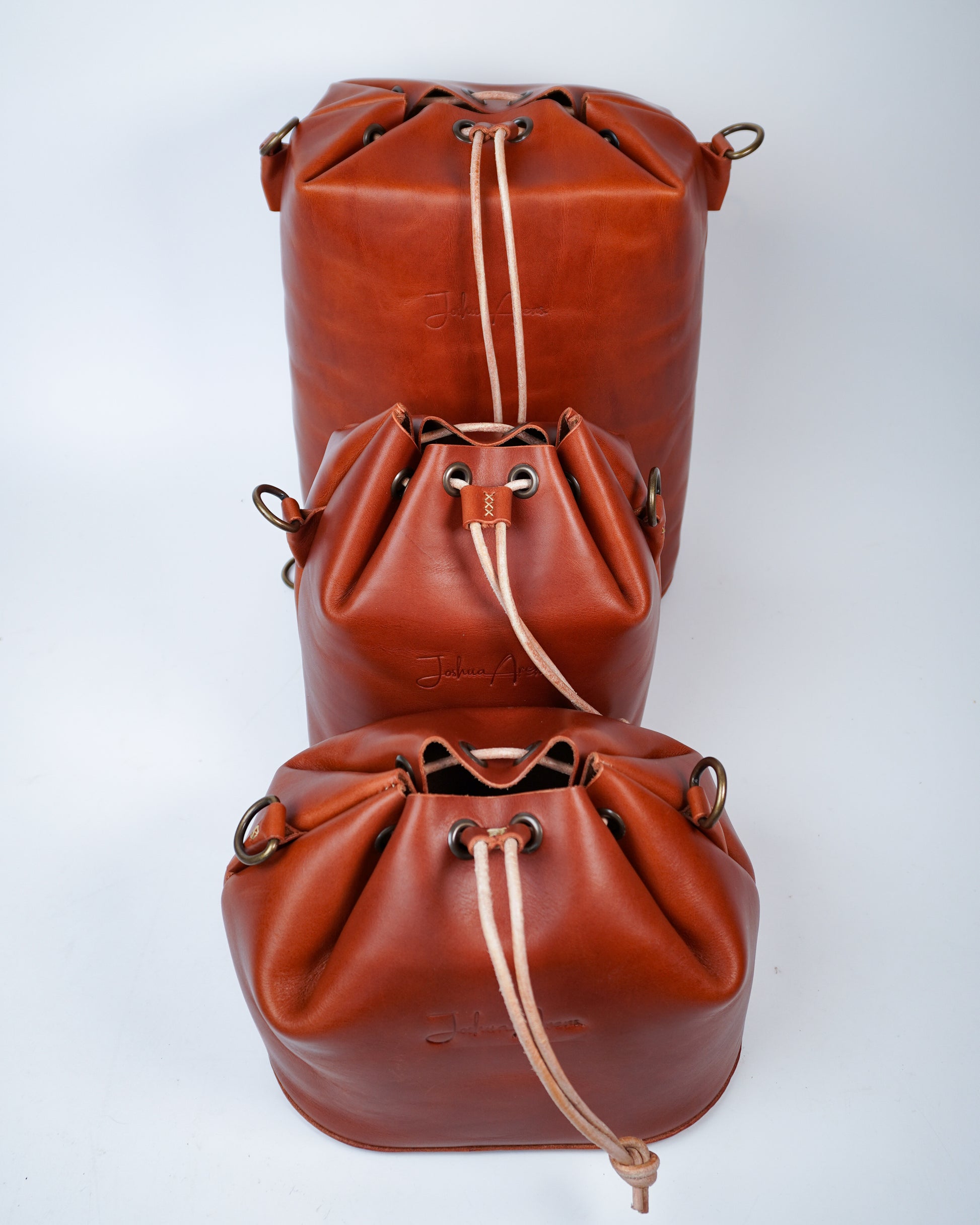 Leather Bucket Bag Pattern - 3 Different Sizes