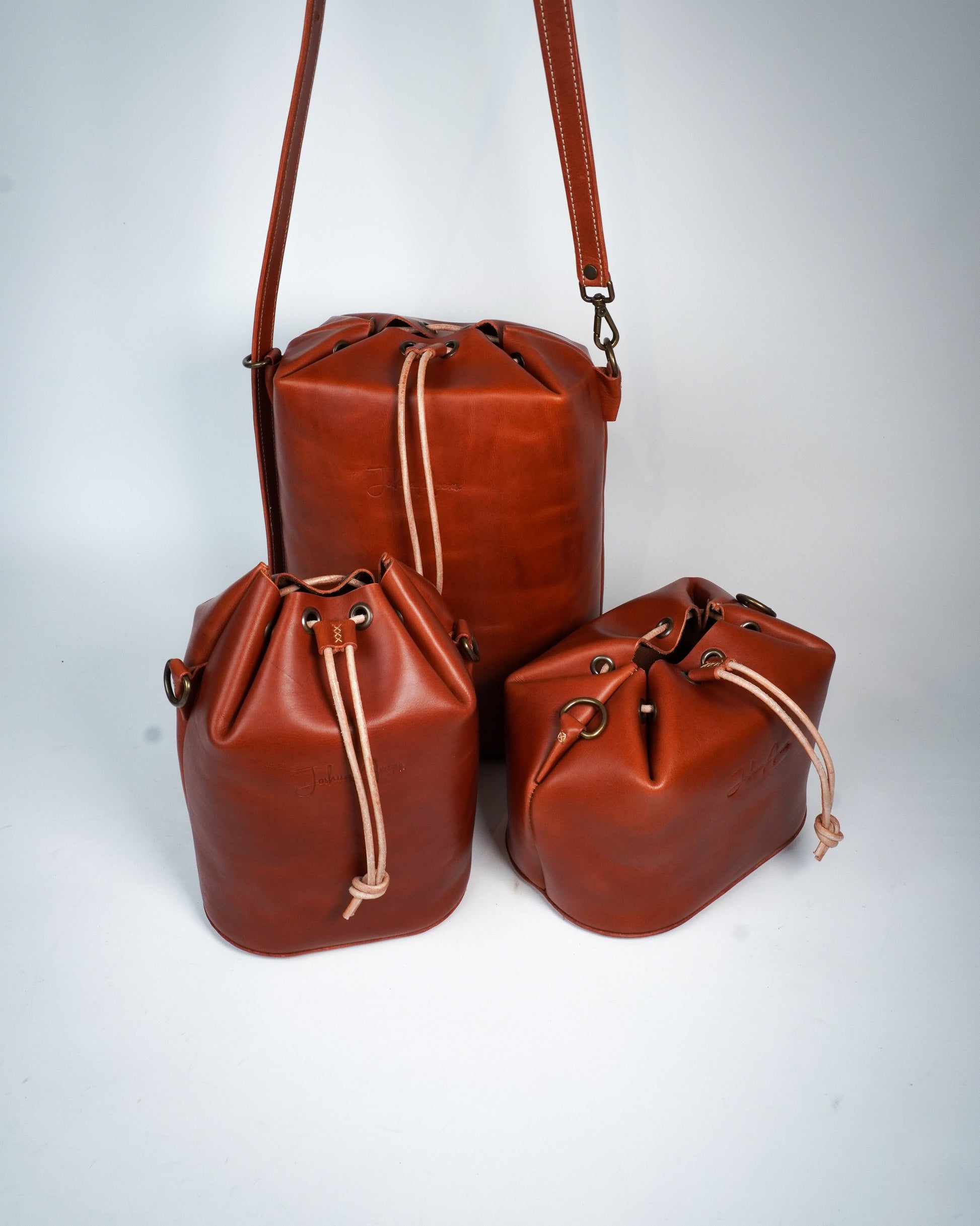 Leather Bucket Bag Pattern - 3 Different Sizes