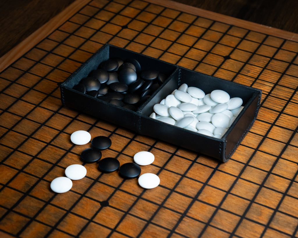 Leather Tray with compartments Pattern