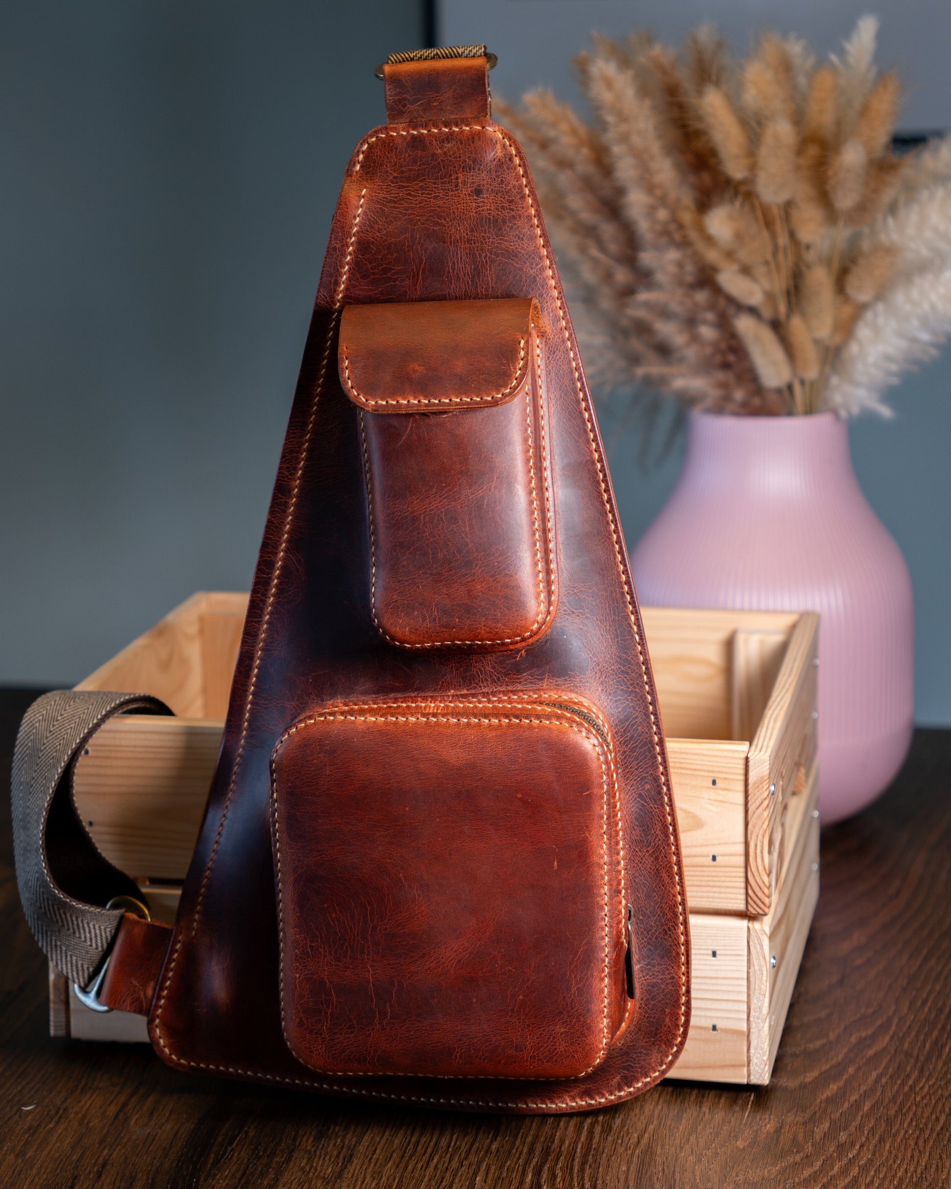 Tear Shaped Leather Sling Bag Pattern