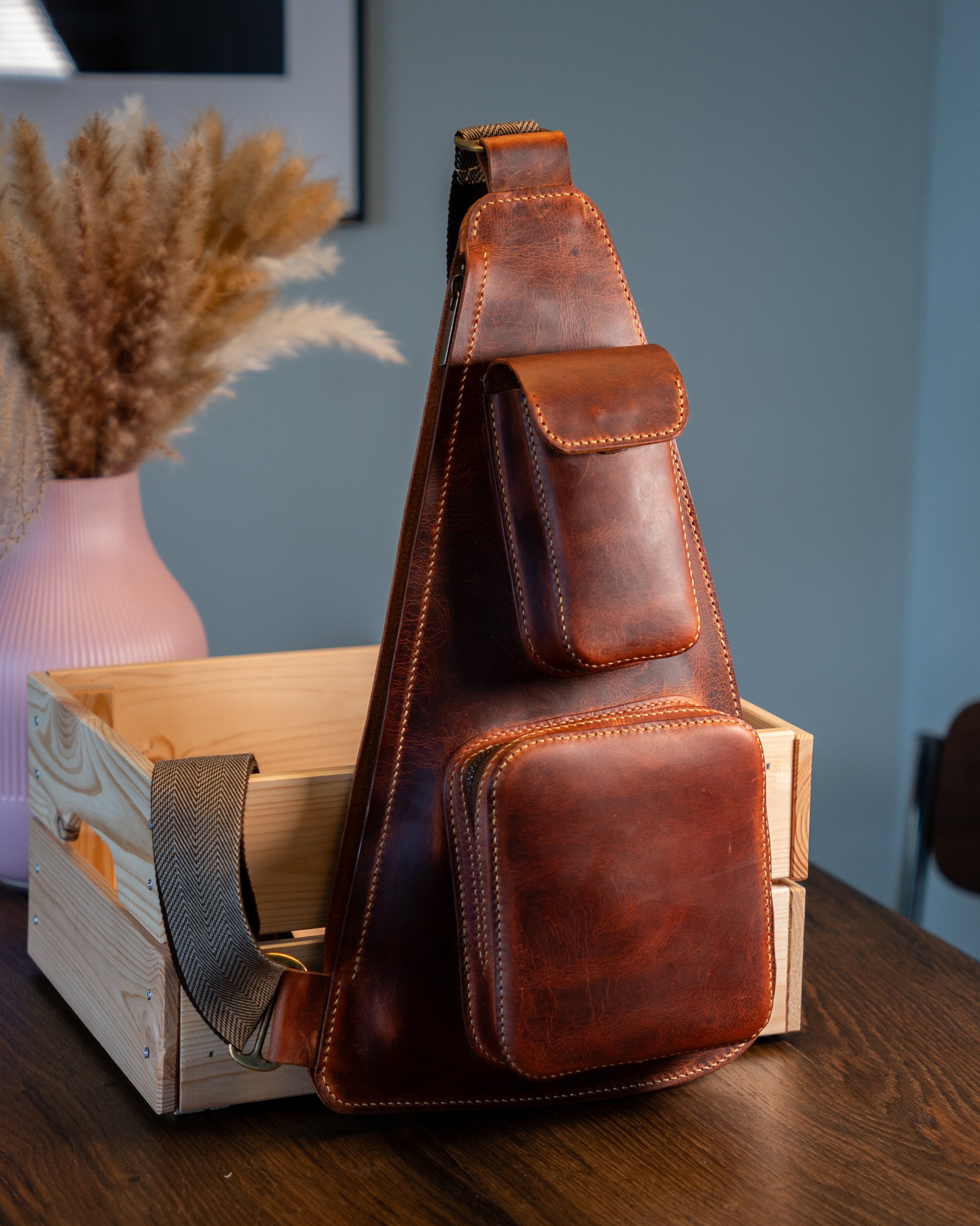 Tear Shaped Leather Sling Bag Pattern
