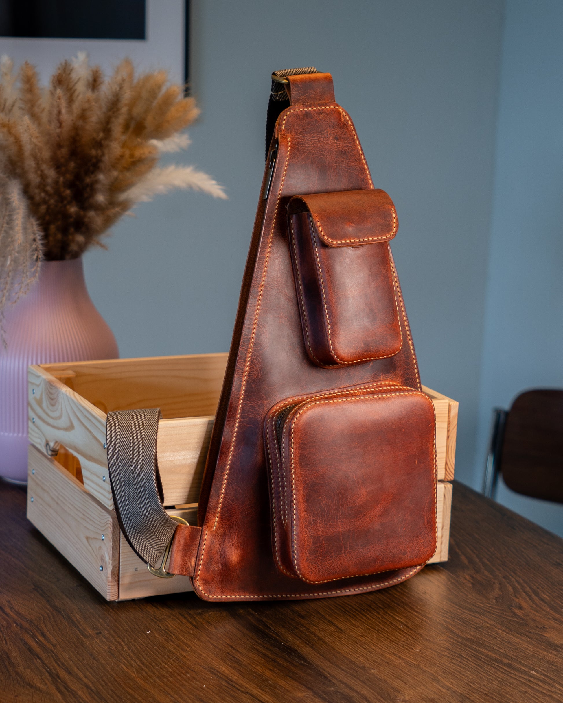 Tear Shaped Leather Sling Bag Pattern