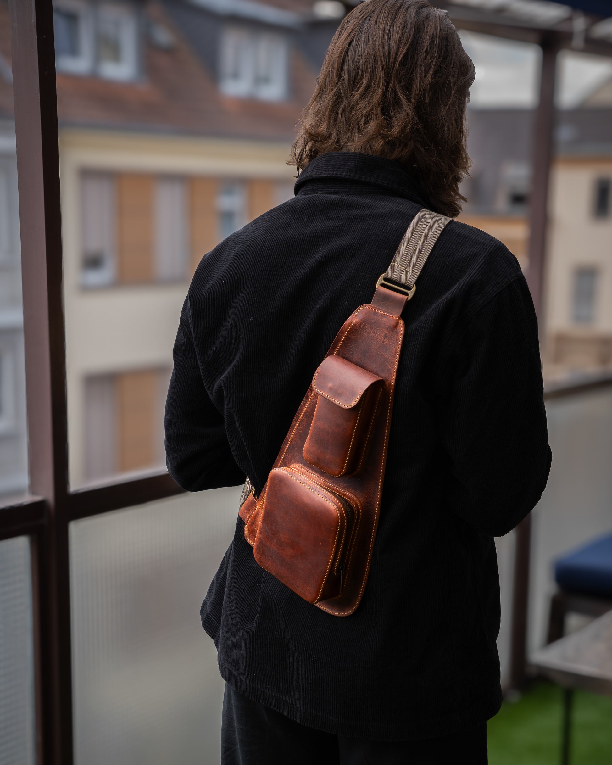 Tear Shaped Leather Sling Bag Pattern