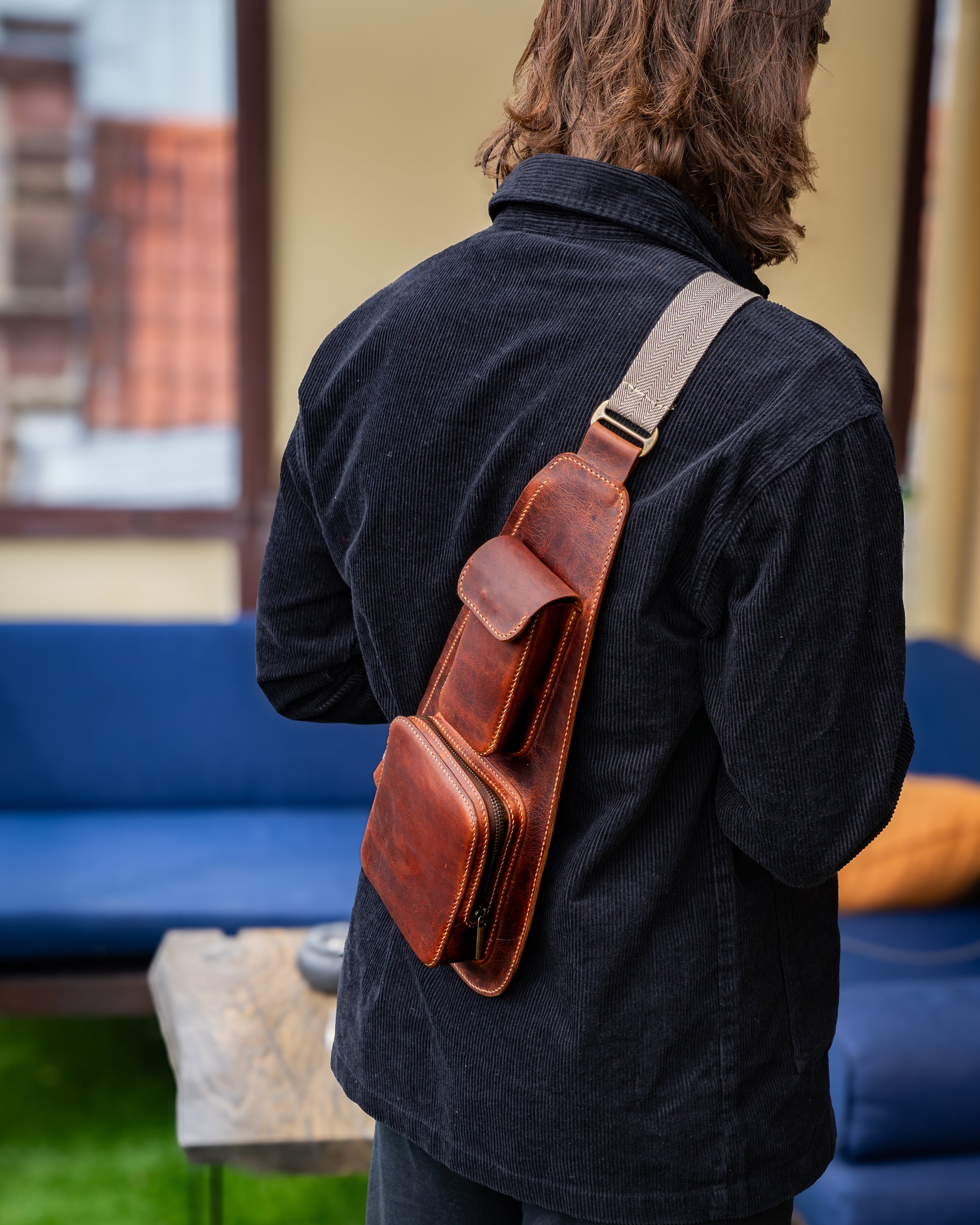 Tear Shaped Leather Sling Bag Pattern