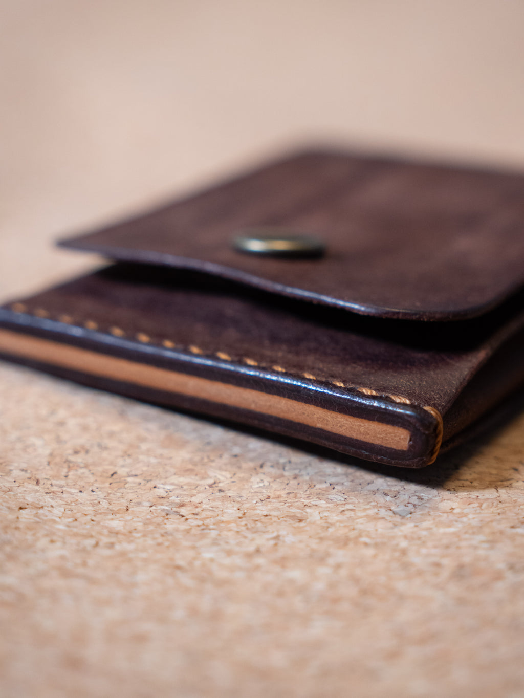 Kompakter Leder Geldbeutel mit Innenfächer