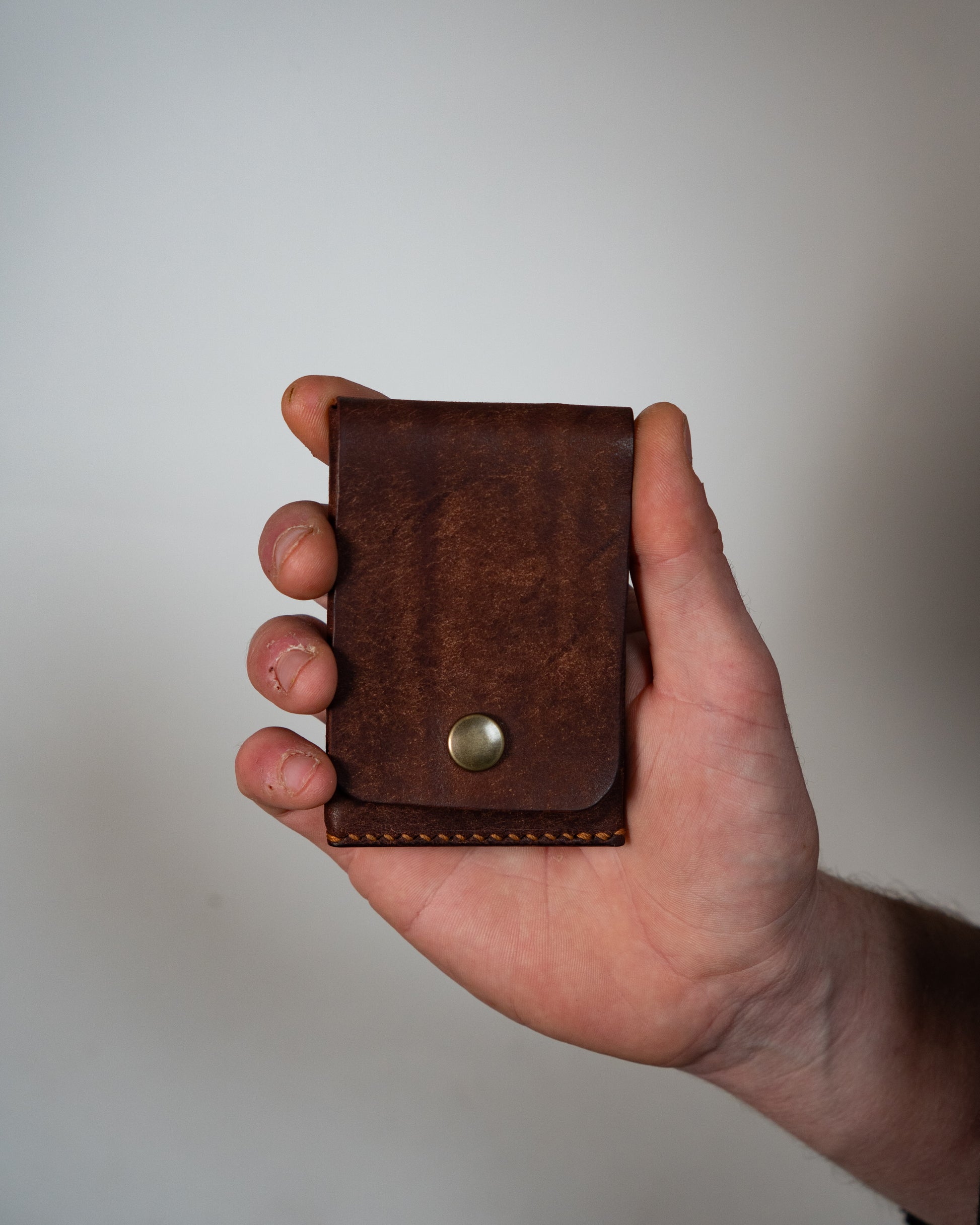 Kompakter Leder Geldbeutel mit Innenfächer