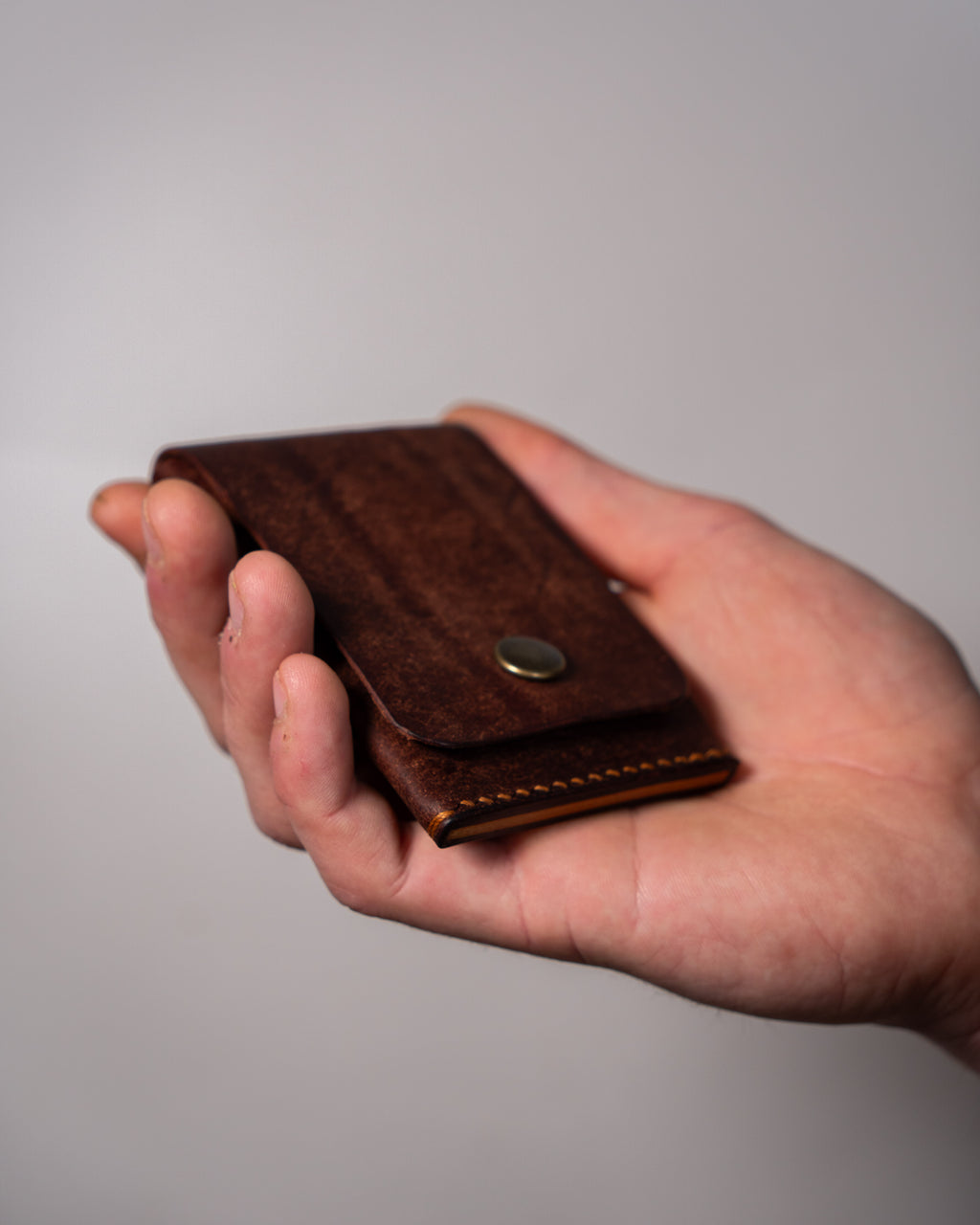 Kompakter Leder Geldbeutel mit Innenfächer