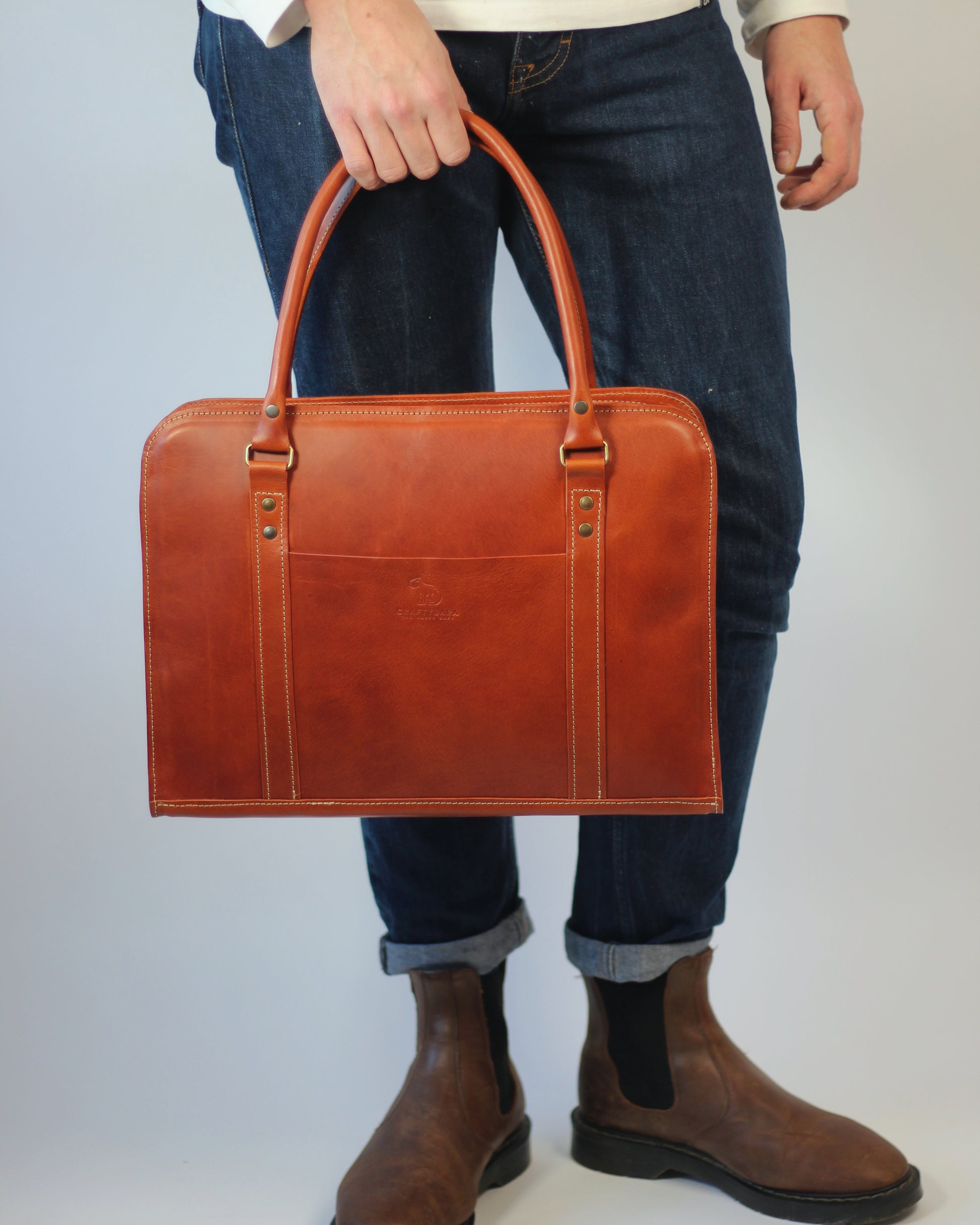 Leather Laptop Briefcase