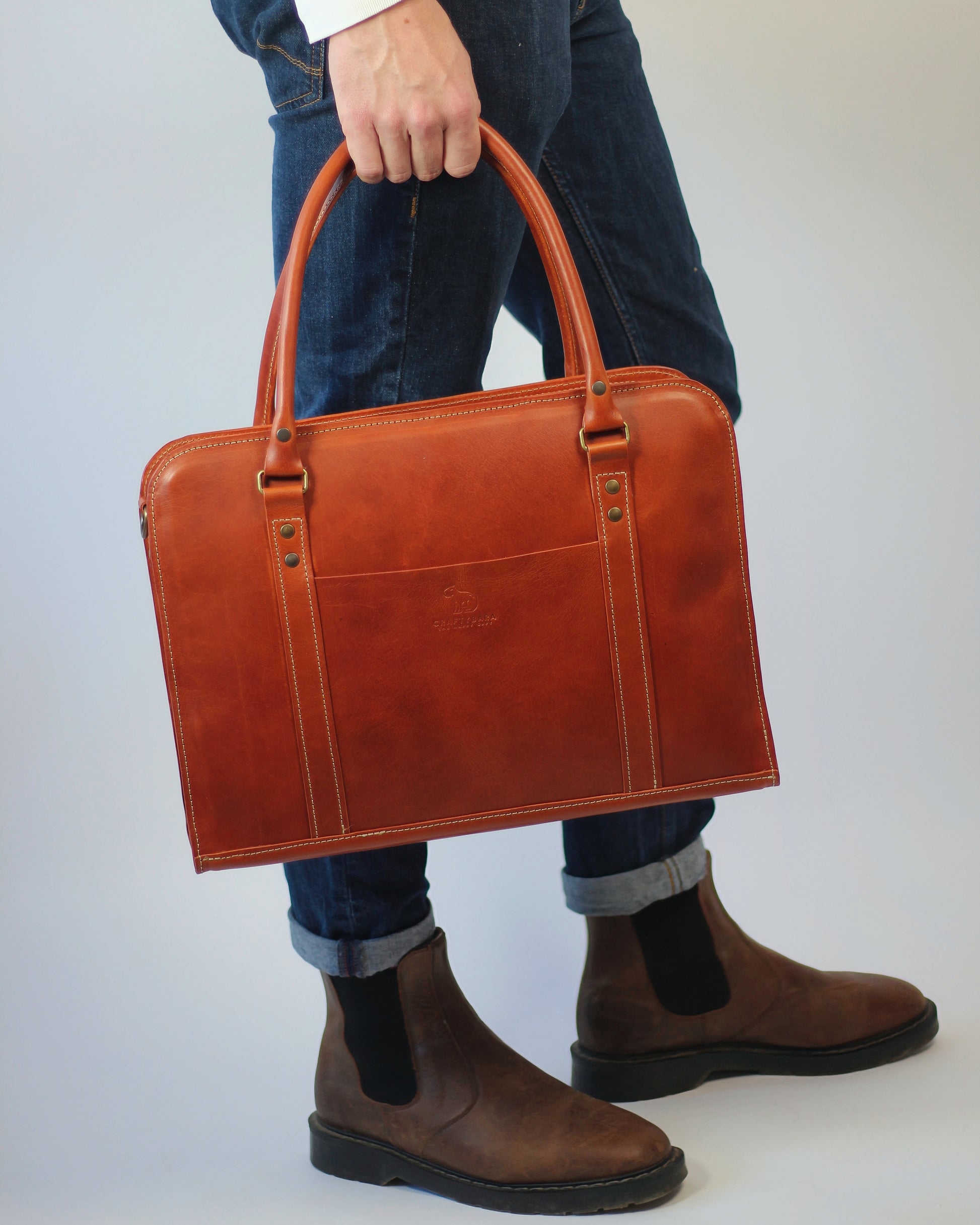 Leather Laptop Briefcase