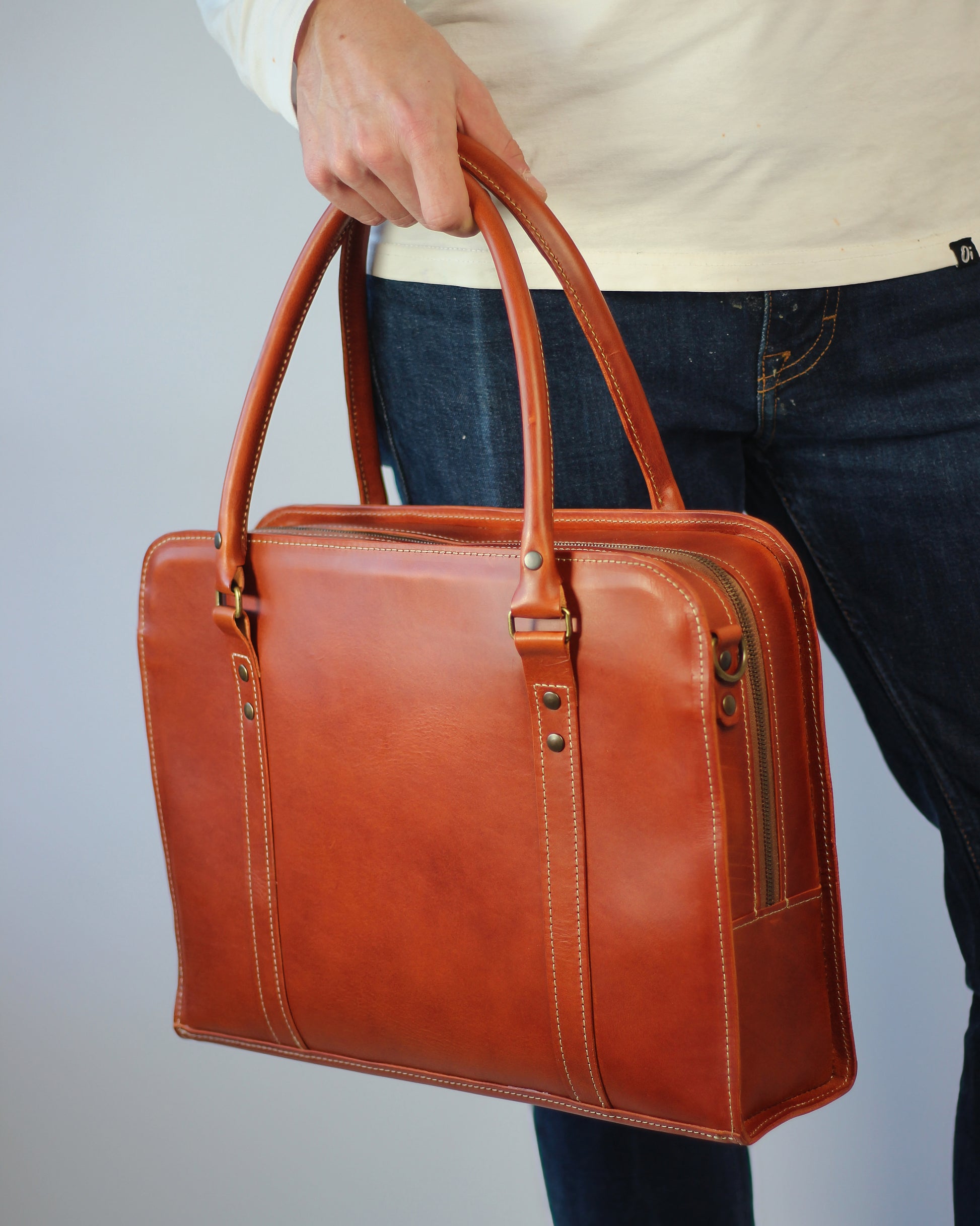 Leather Laptop Briefcase