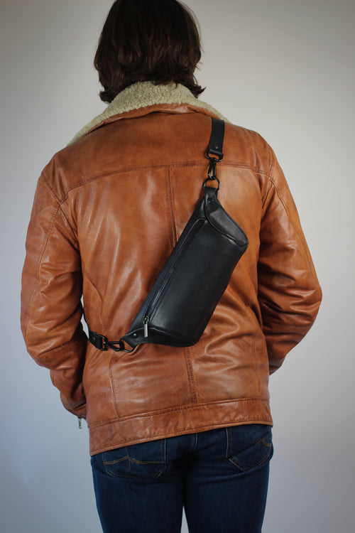 Handgefertige Leder Schultertasche mit verstellbaren Gurt