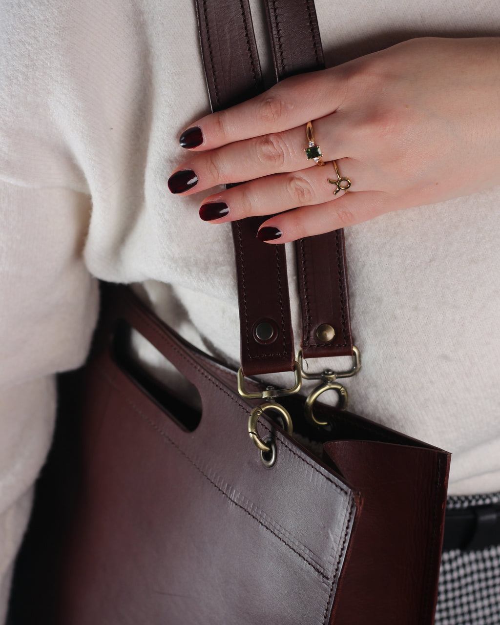 Spacious Leather Tote Bag