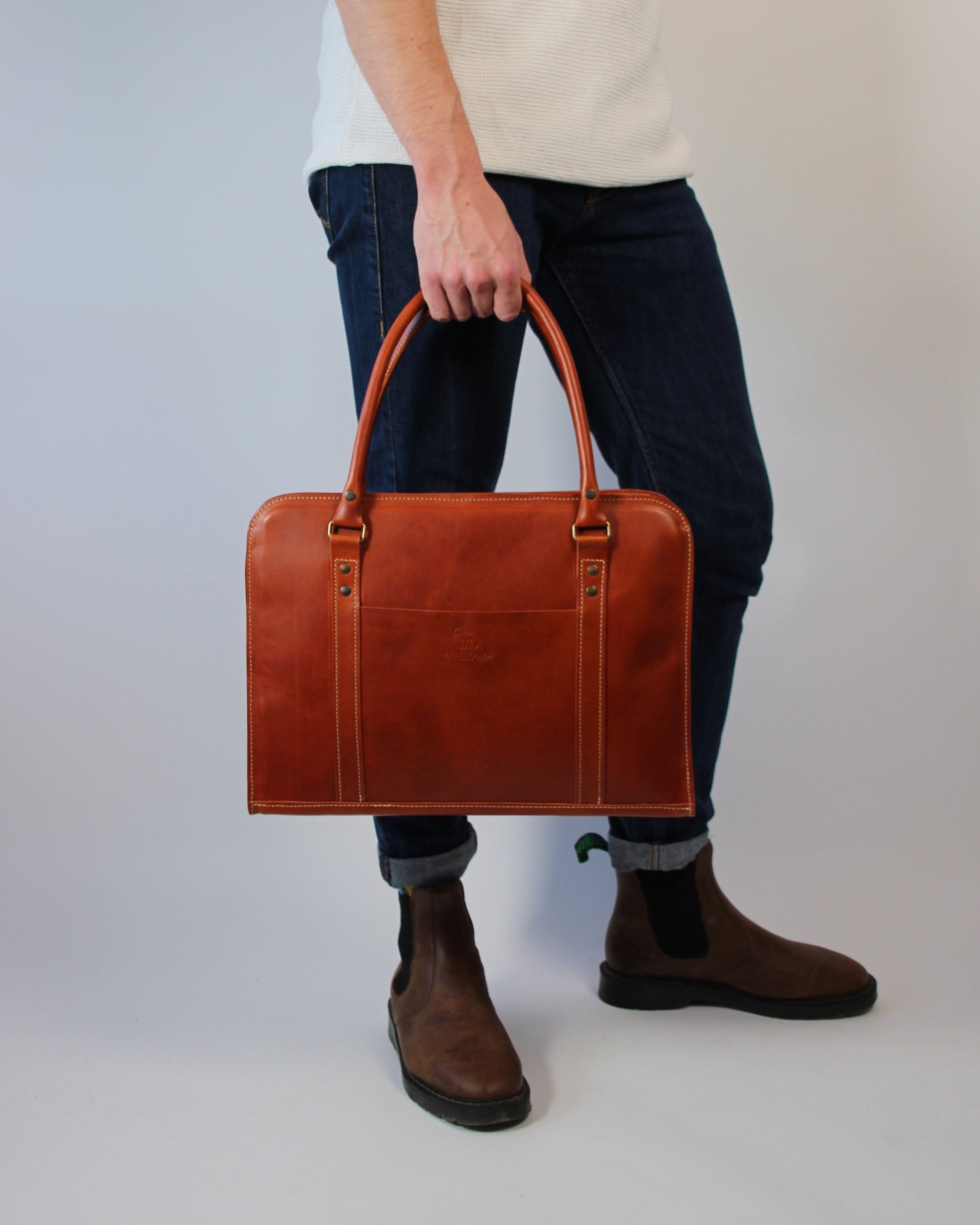 Leather Laptop Briefcase