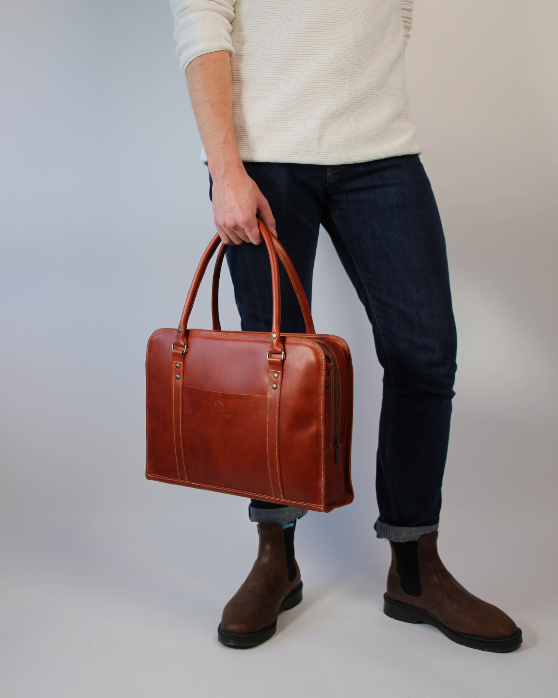 Leather Laptop Briefcase