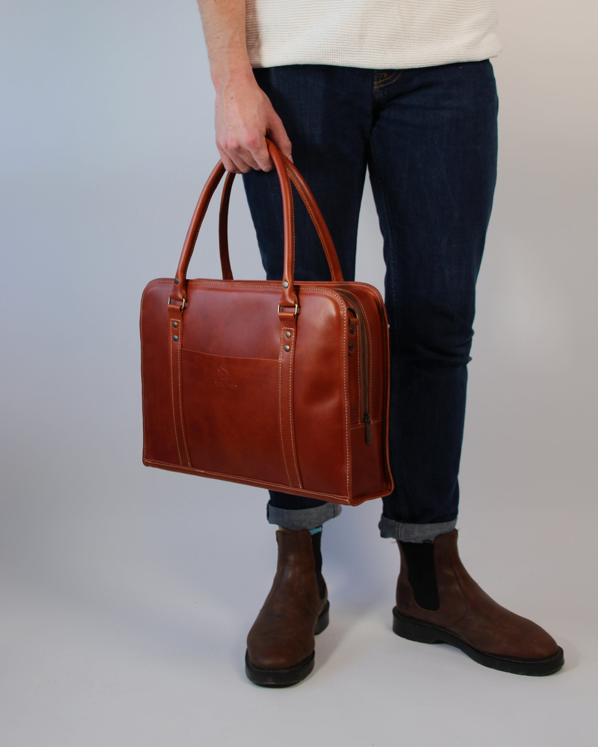 Leather Laptop Briefcase