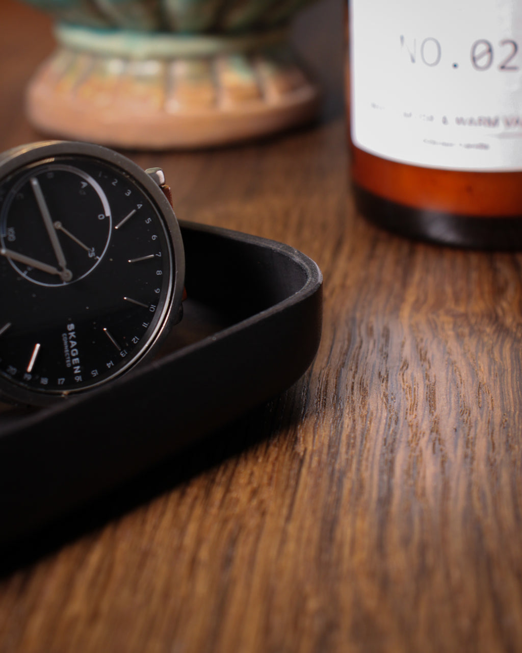 Rectangular Leather Tray Desk Organizer