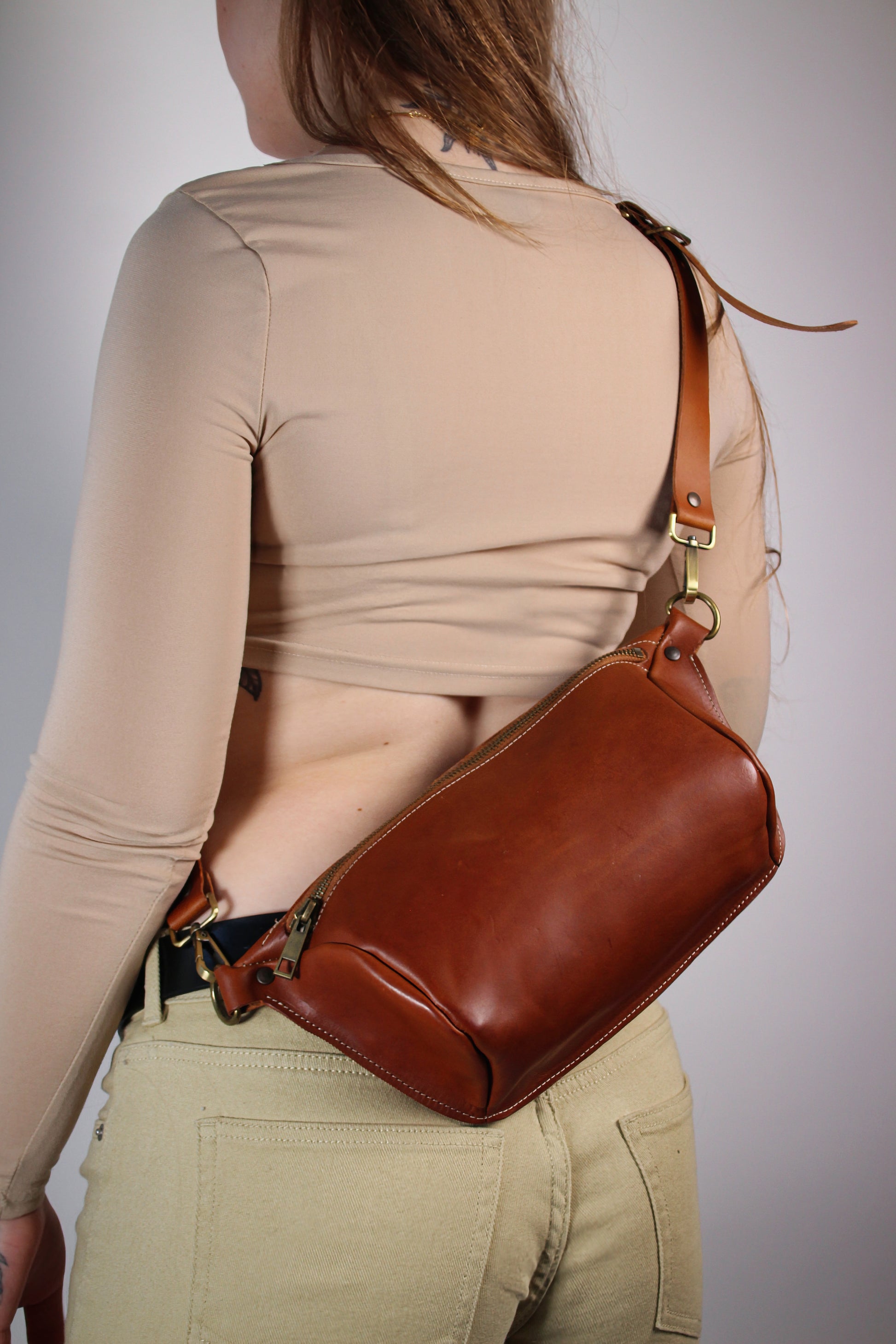 Handcrafted Leather Sling Bag, Leather Shoulder Bag