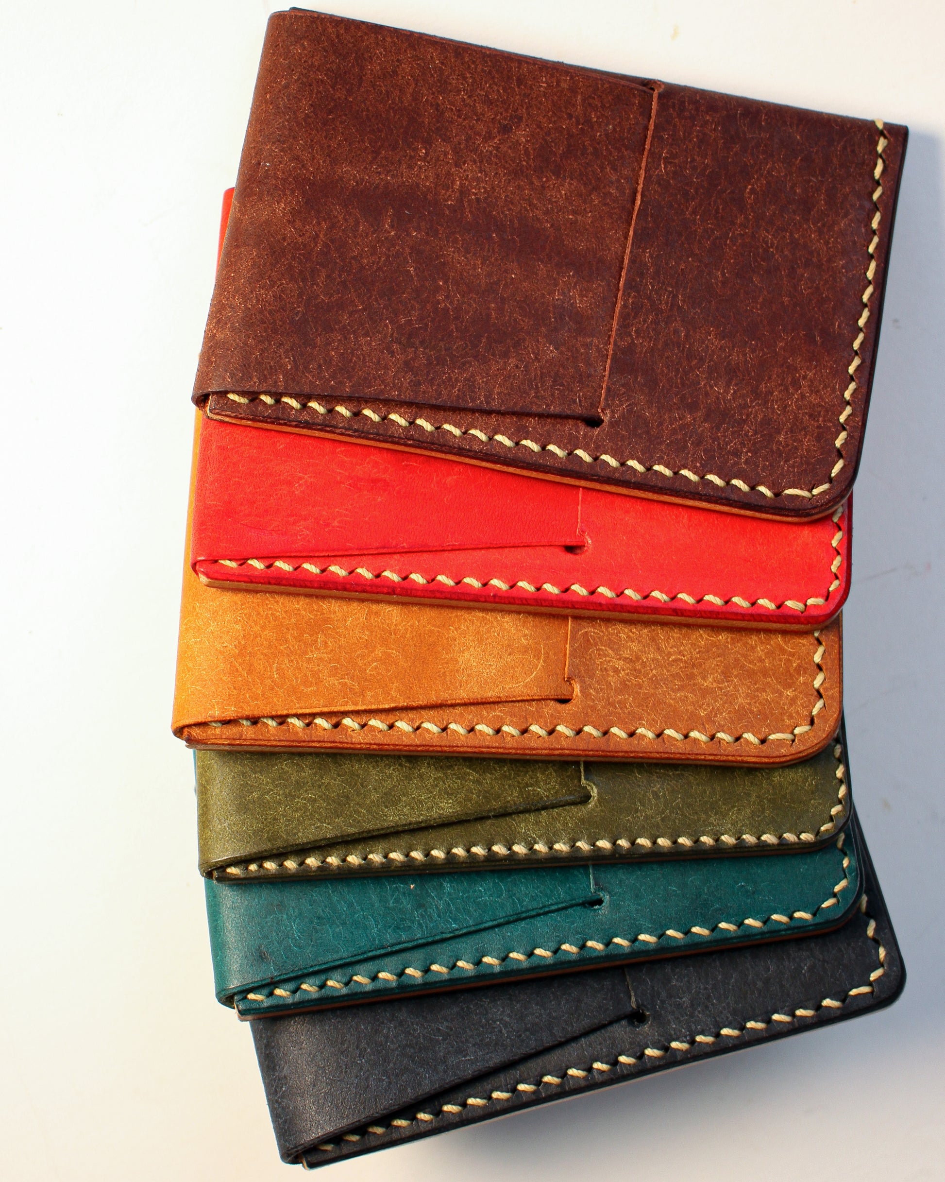 Compact Leather Card Wallet & Cash Holder - Minimalist Card Holder, Gift Idea, Multiple Colors and Personalization Available