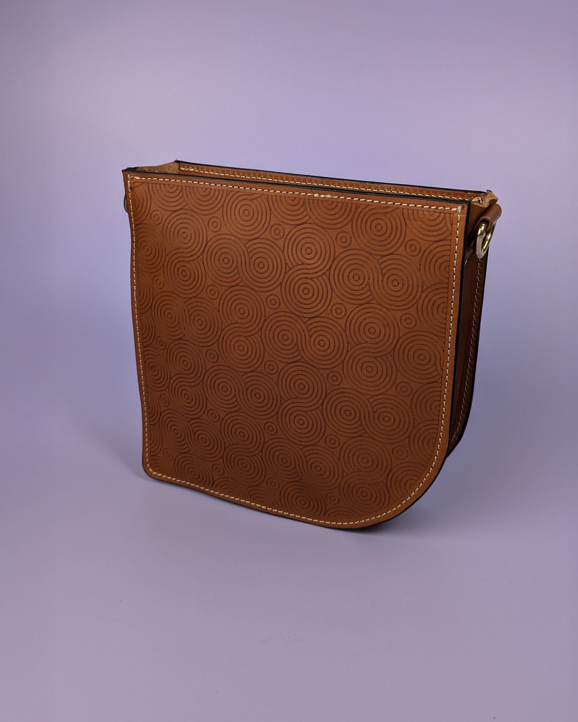 Printed Asymetric Leather Bag Pattern