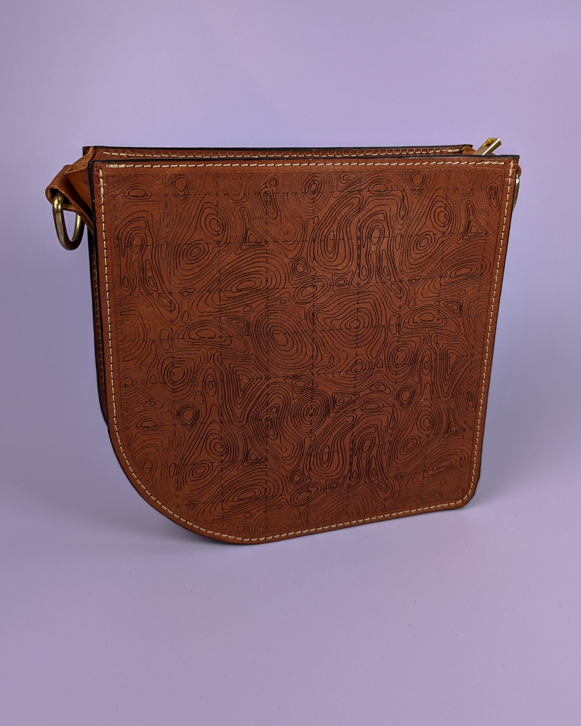 Printed Asymetric Leather Bag Pattern