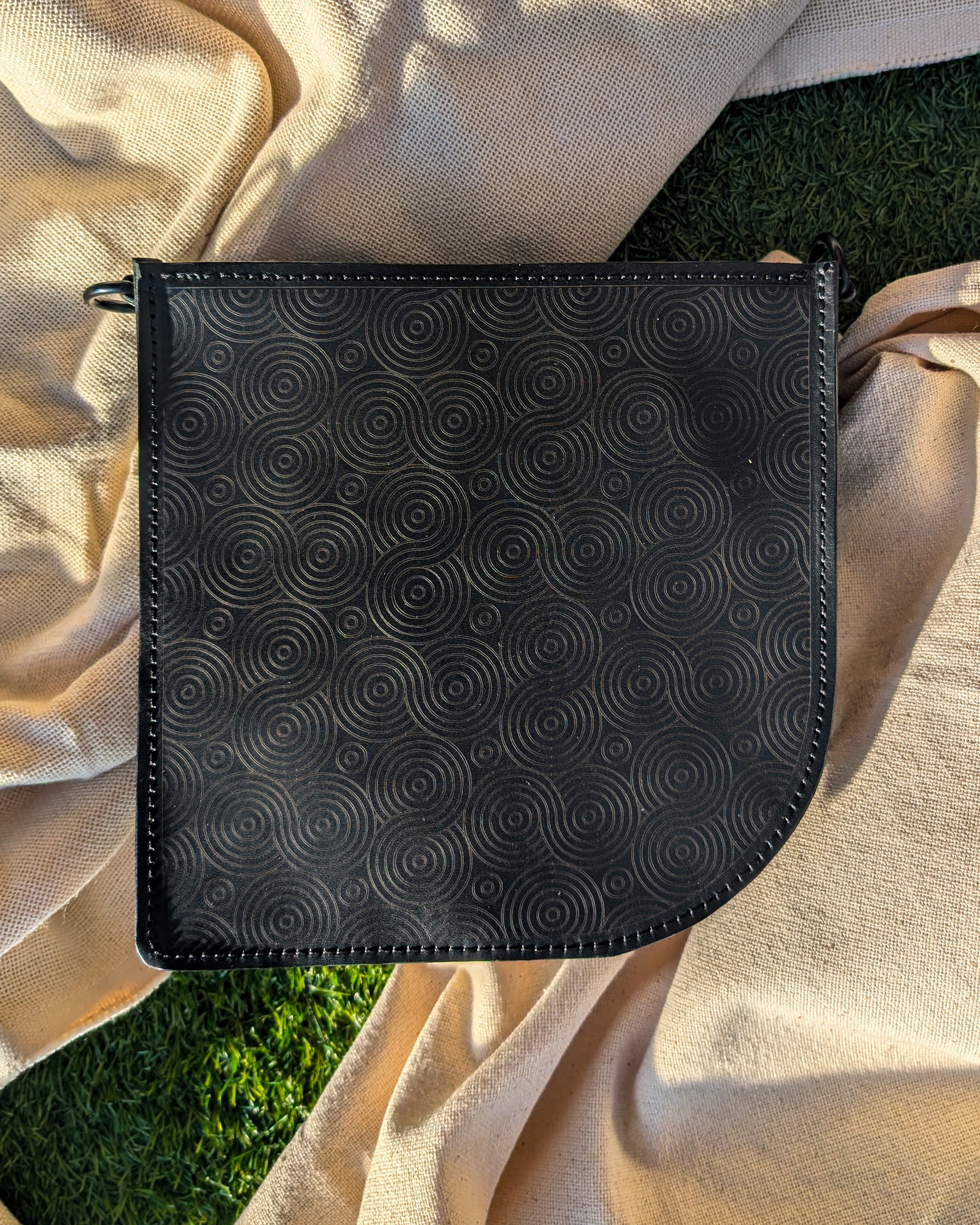 Printed Asymetric Leather Bag Pattern