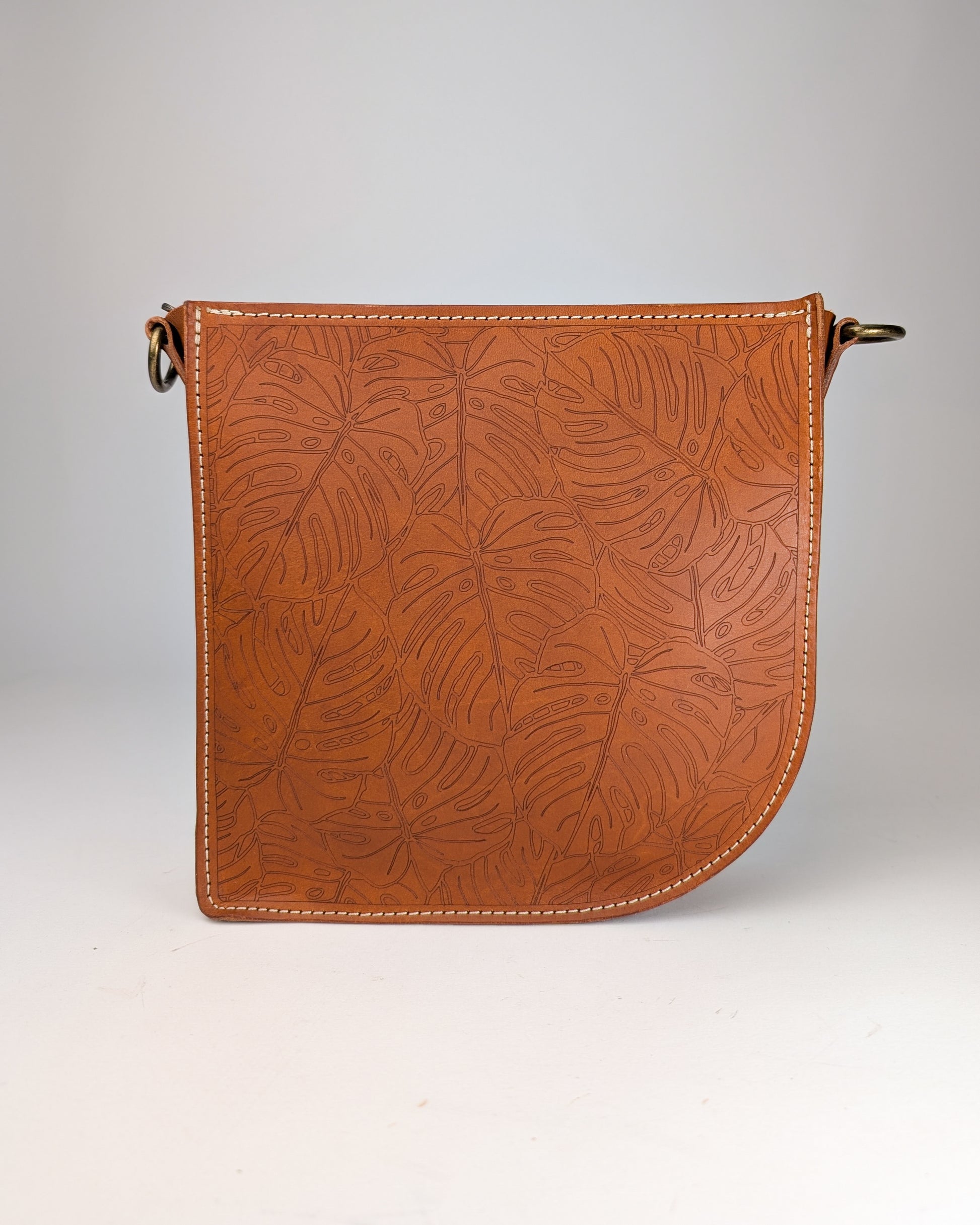 Printed Asymetric Leather Bag Pattern