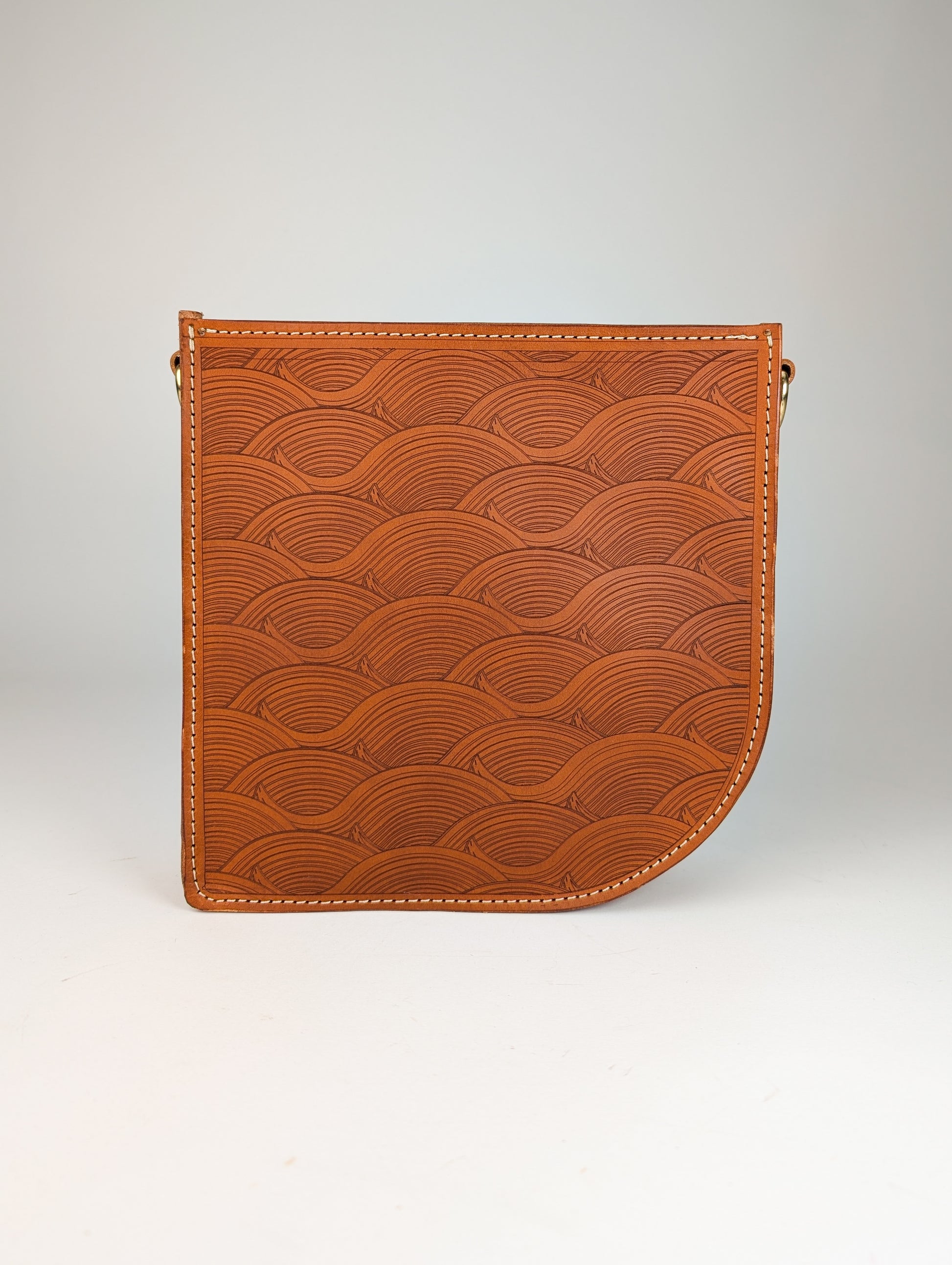 Printed Asymetric Leather Bag Pattern