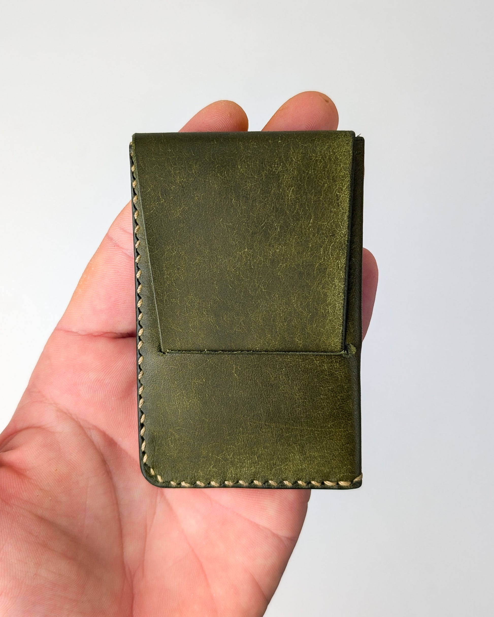 Compact Leather Card Wallet & Cash Holder - Minimalist Card Holder, Gift Idea, Multiple Colors and Personalization Available