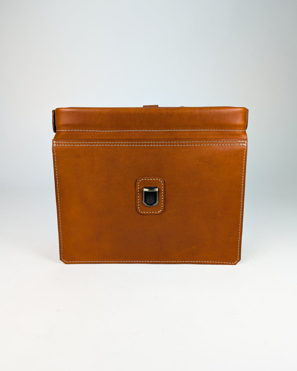 Doctor Style Leather Handbag, Crossbody Bag with Top Handle