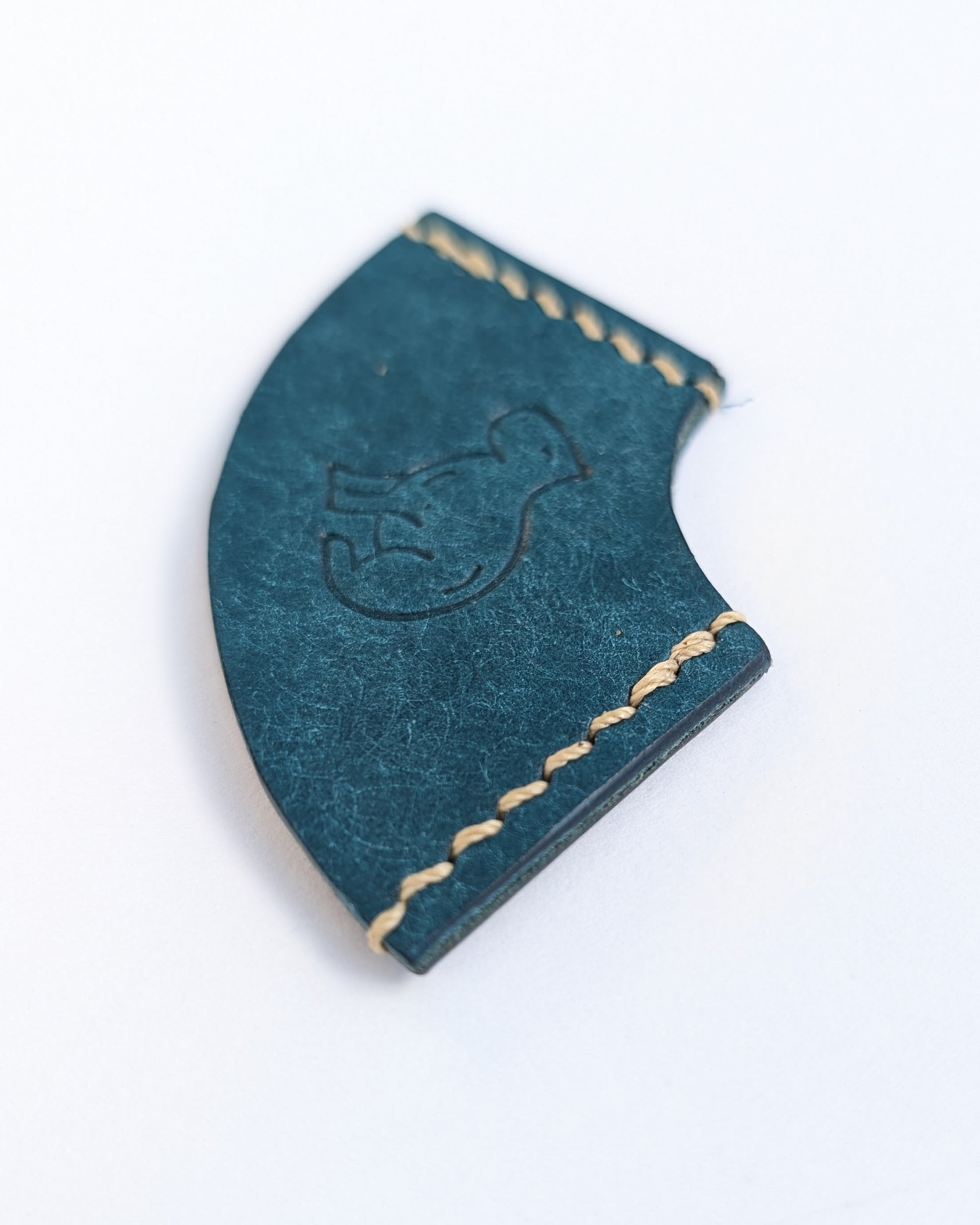 Handstitched Leather Bookmark - Capybara Design