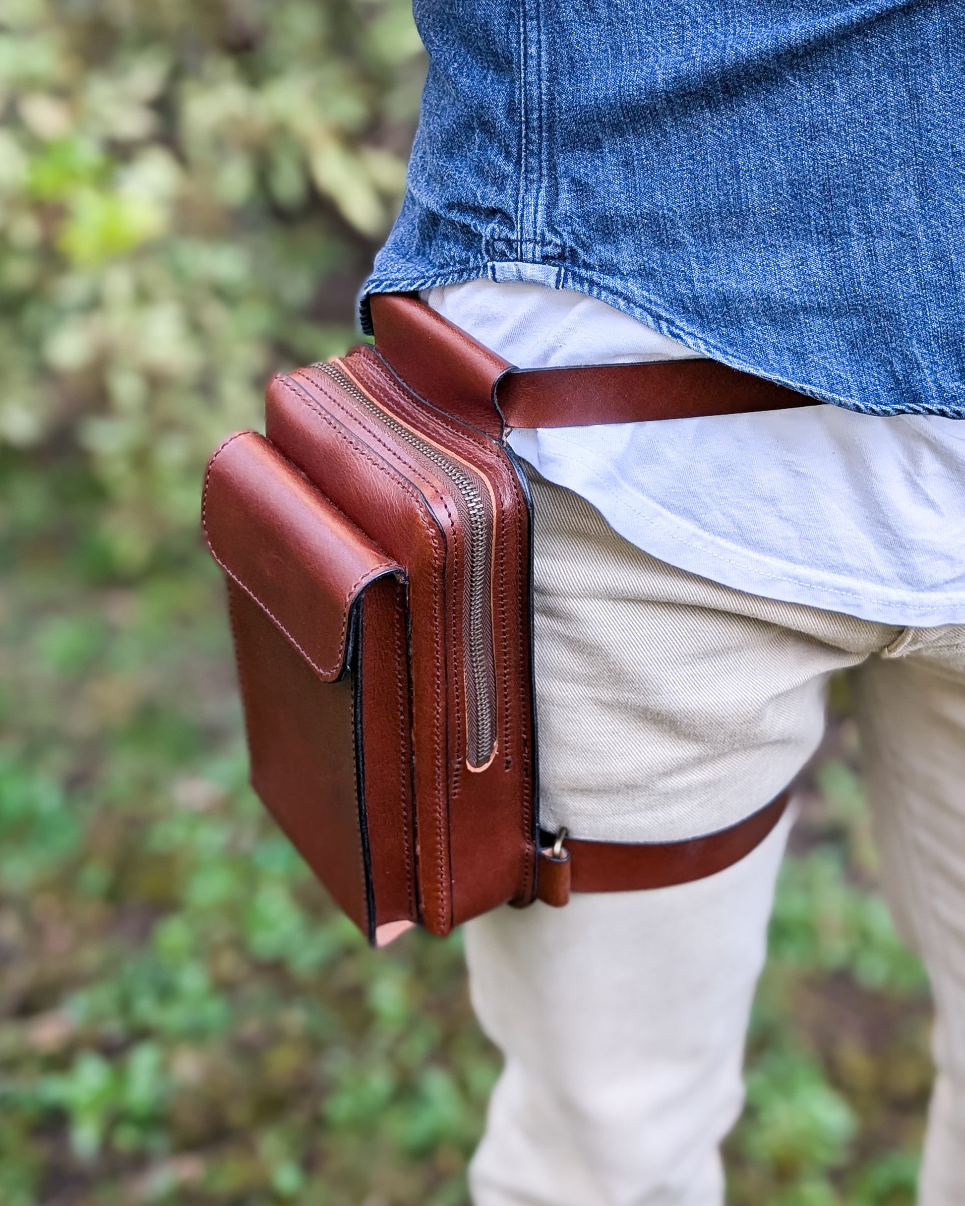 Leather Crossbody and Leg Bag Pattern