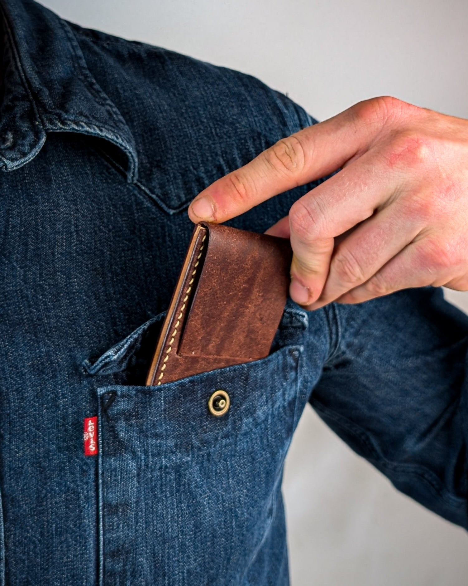 Compact Leather Card Wallet & Cash Holder - Minimalist Card Holder, Gift Idea, Multiple Colors and Personalization Available