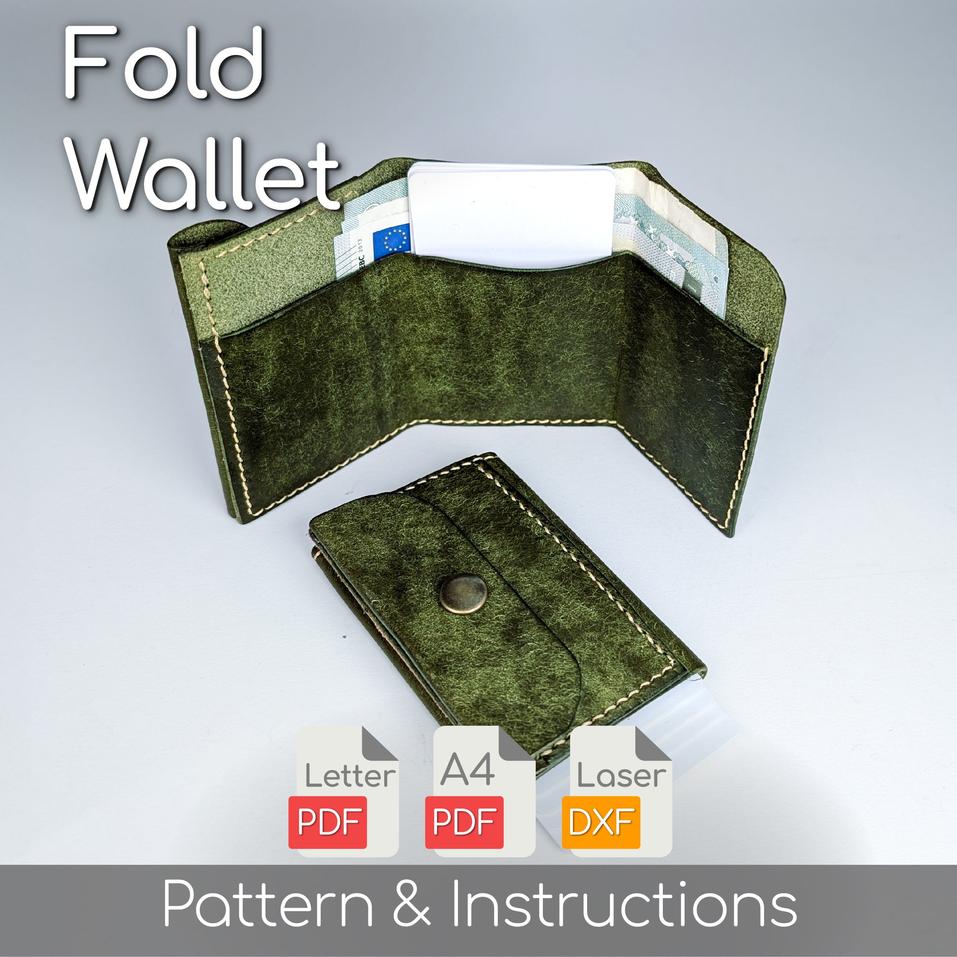 Leather Fold Wallet Pattern