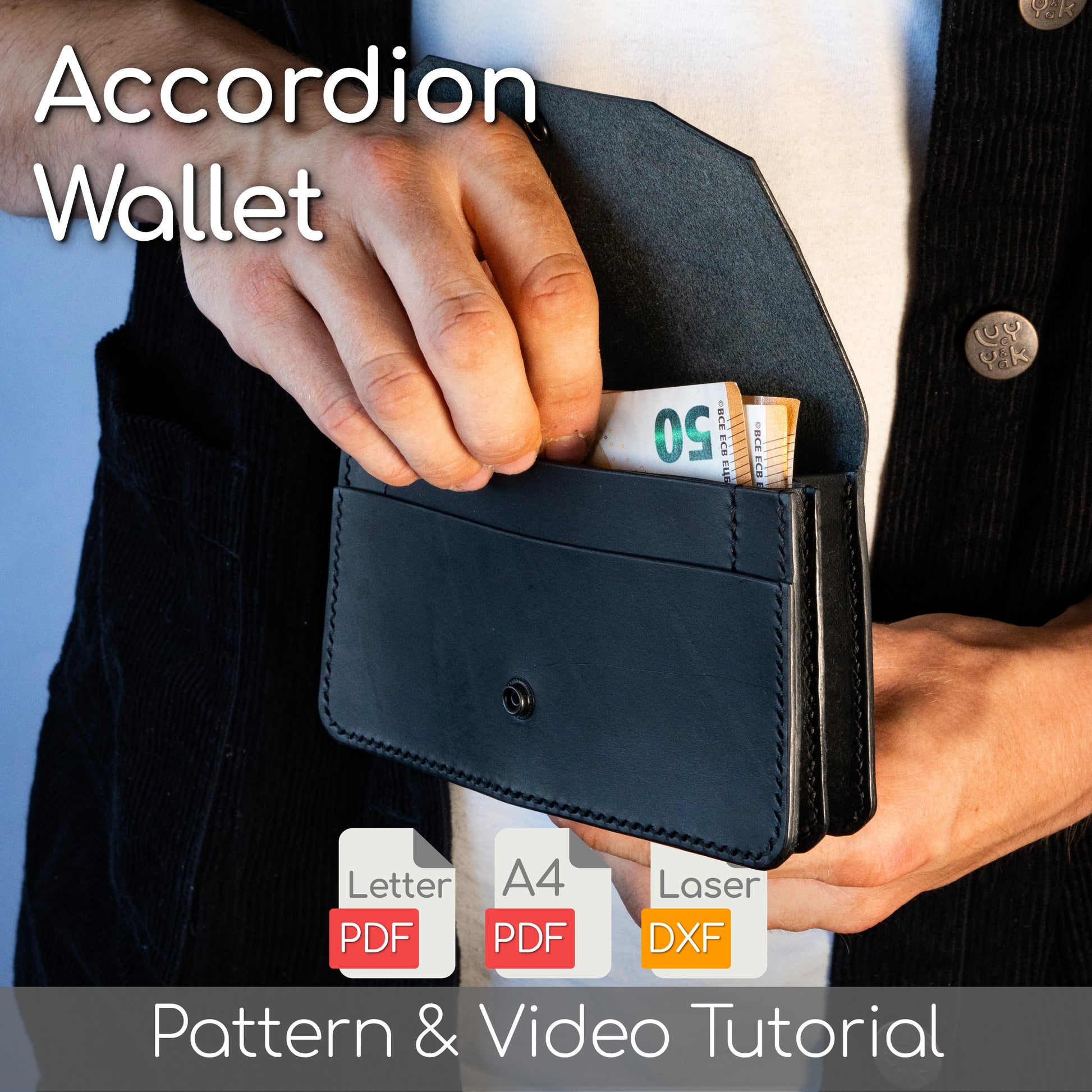 Leather Accordion Wallet Pattern
