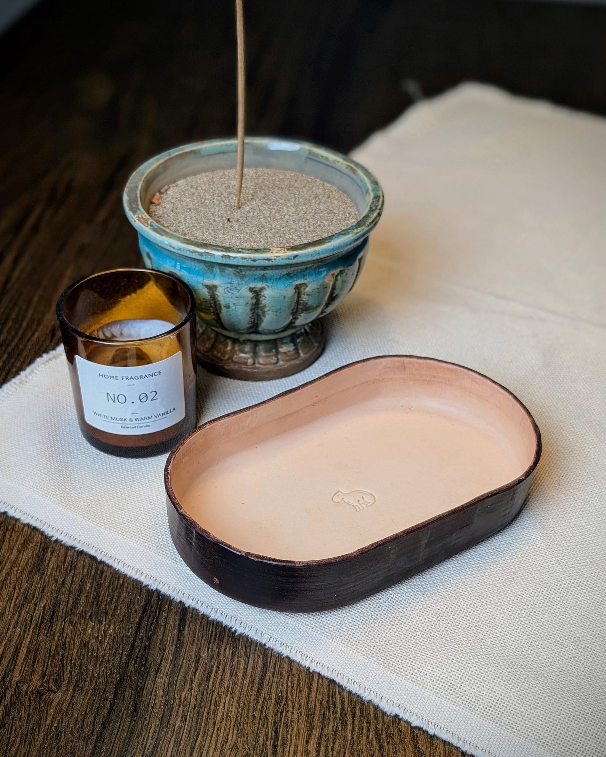 Leather Desk Tray, Catchall Organizer, Dice Tray & Housewarming Gift
