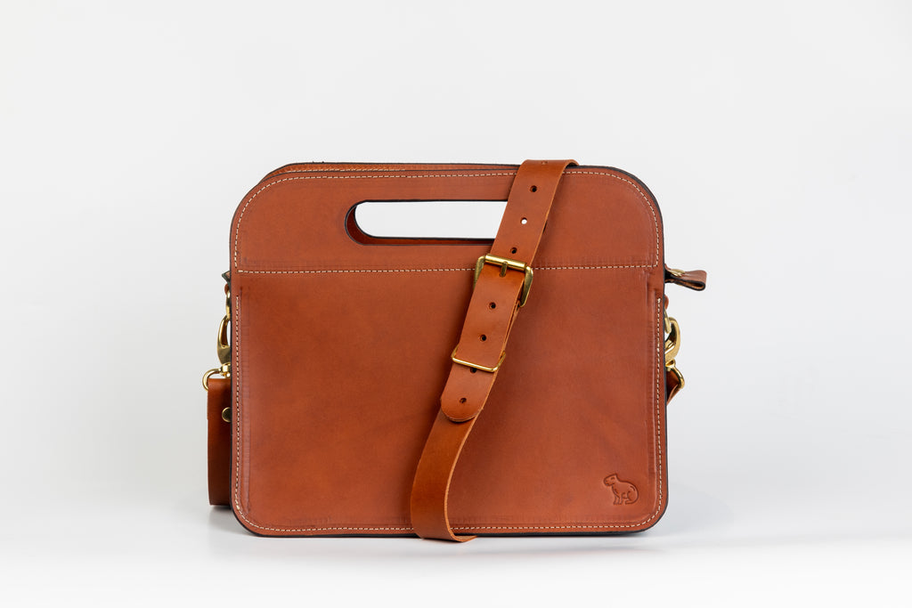 Leather Handbag with Handles and Soft leather Lining