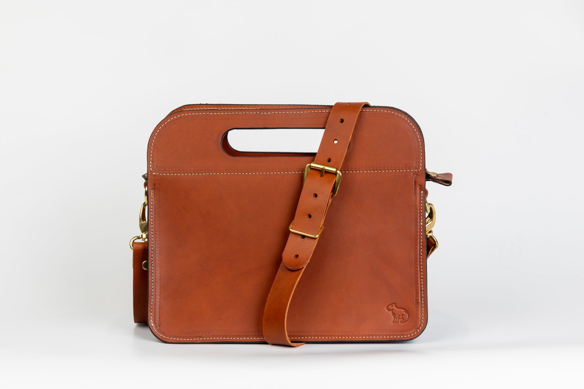 Leather Handbag with Handles and Soft leather Lining