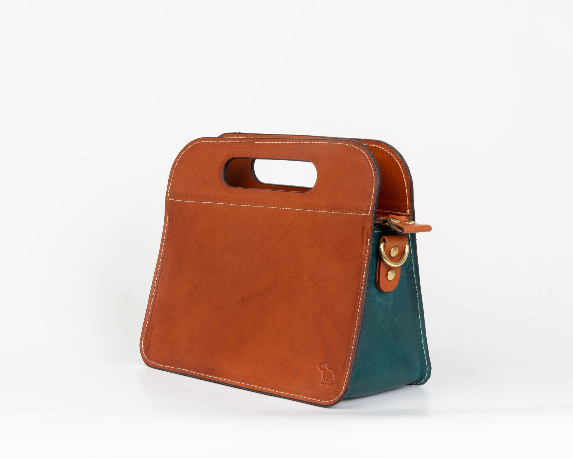 Leather Handbag with Handles and Soft leather Lining