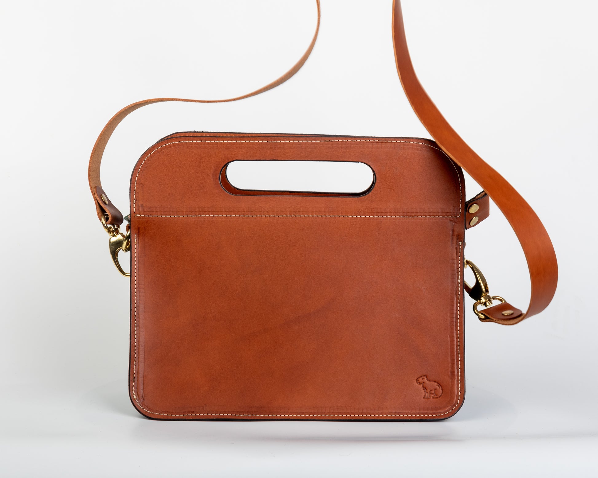 Leather Handbag with Handles and Soft leather Lining